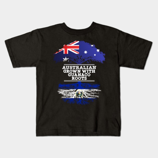 Australian Grown With Guanaco Roots - Gift for Guanaco With Roots From El Salvador Kids T-Shirt by Country Flags